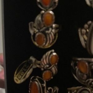 New Vintage Sterling Silver pink shell ring